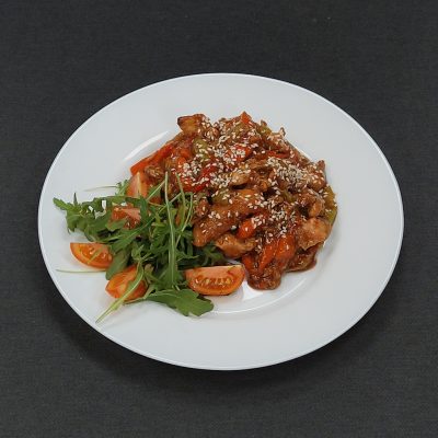 КУРИЦА С ОВОЩАМИ В СОУСЕ ТЕРИЯКИ